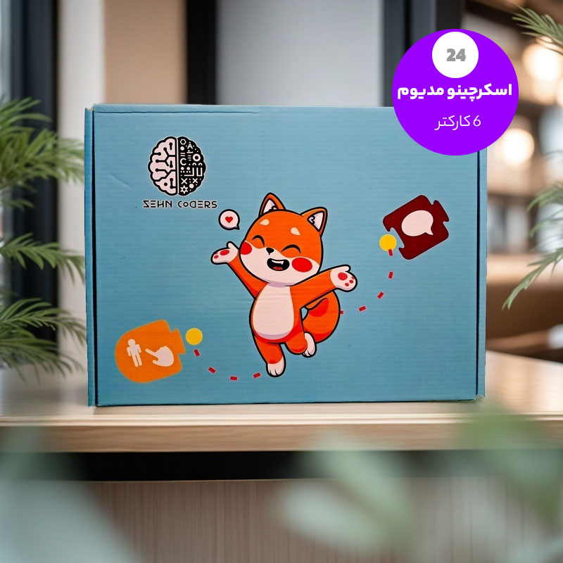اسکرچینو مدیوم بورد 24 تایی با 6 کارکتر